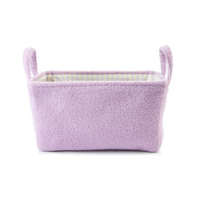 Boucle Basket with Stripe Liner - Purple