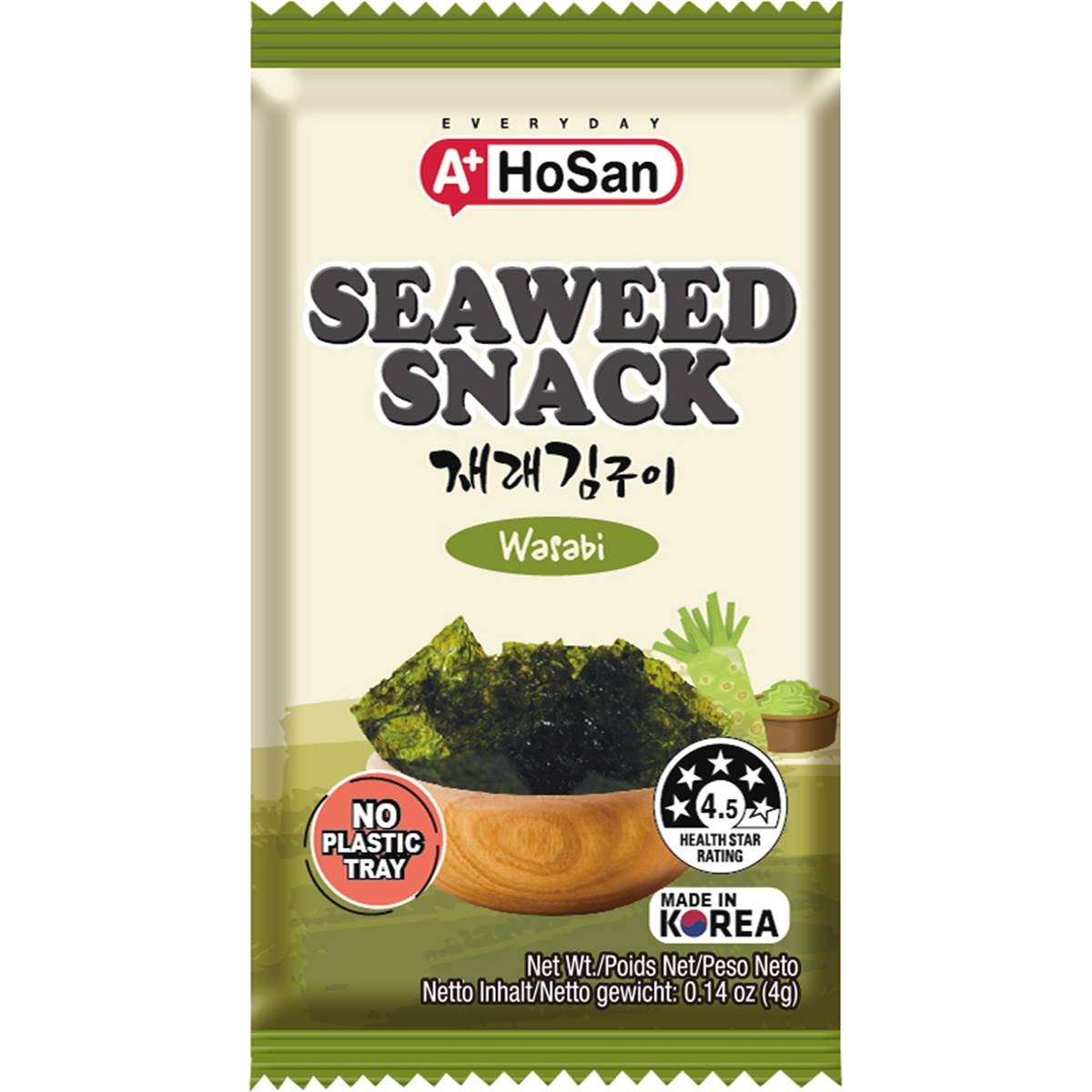 A+ Seaweed Snack Wasabi 4g