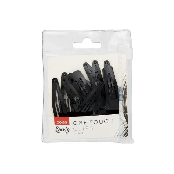 COLES ONE TOUCH CLIPS BLACK 14 PACK