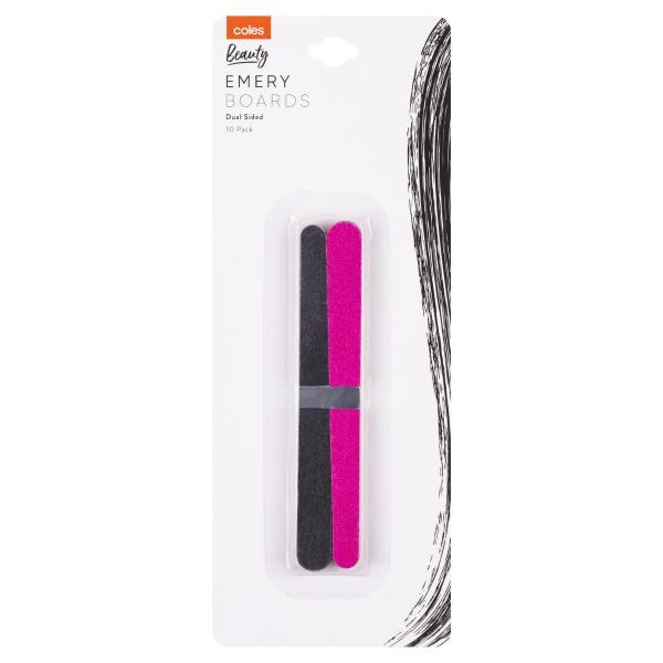 COLES EMERY BOARD 10 PACK