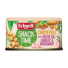 EDGELL SNACK CANS CHICK PEAS OLIVE OIL GARLIC ROSEMARY 70G