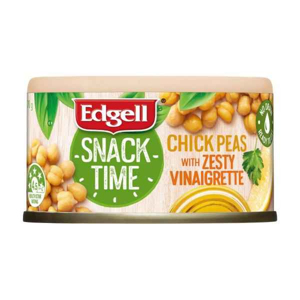 Snack Time Chick Peas With Zesty Vinaigrette