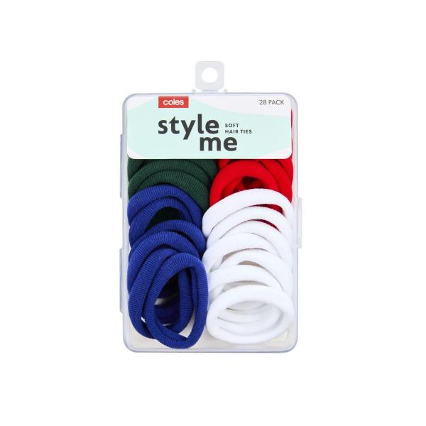 COLES PONYTAILER SOFT MULTI 28 PACK