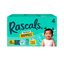 RASCALS PREMIUM NAPPIES SIZE 4 (10-15KG) 72 PACK
