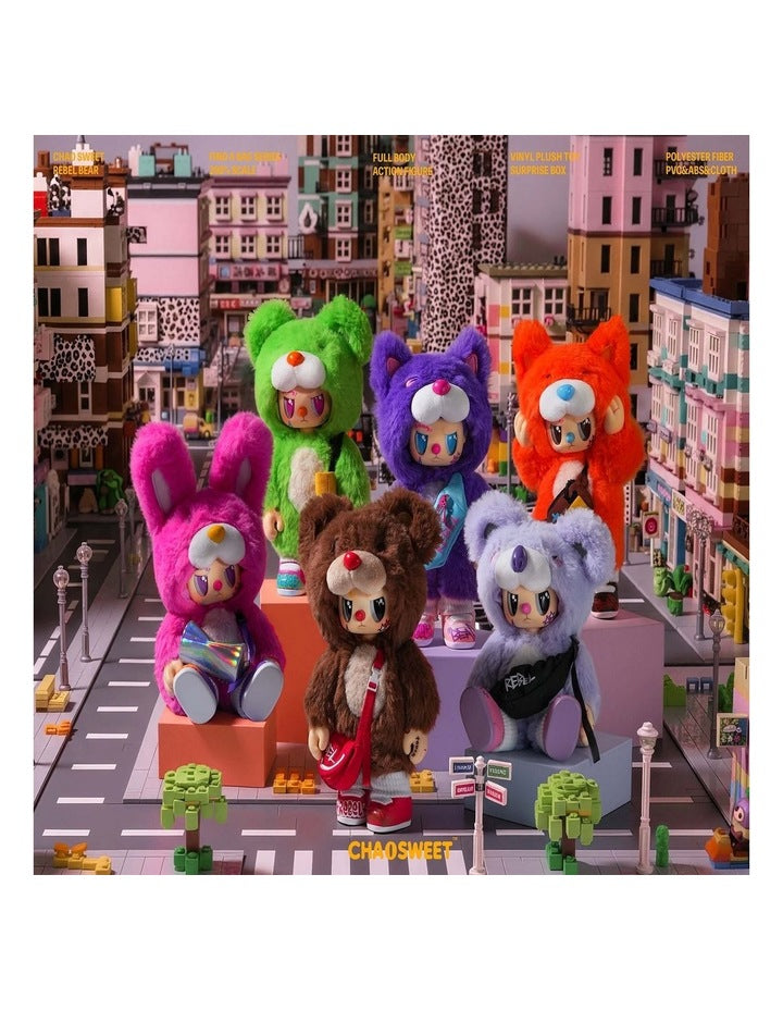 Rebel Bear Mystery Plush Collectible - Movable Bag Series