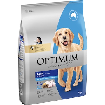 Optimum Adult All Breed Dry Dog Food Chicken Vegetables & Rice 7kg