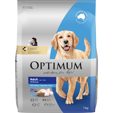 Optimum Adult All Breed Dry Dog Food Chicken Vegetables & Rice 7kg