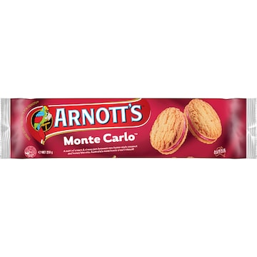 Arnott's Monte Carlo Cream Biscuits 250g