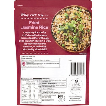 Woolworths Microwave Jasmine Rice 250g