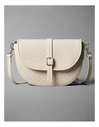 Emblem Aop Crossbody Bag in Light Hay Aop