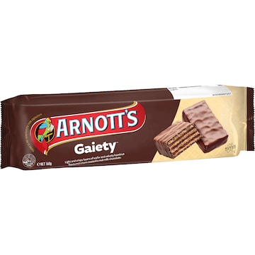 Arnott's Gaiety Chocolate Wafer Biscuits 160g
