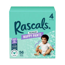 RASCALS PREMIUM NAPPY PANTS SIZE 4 (10-15KG) 56 PACK