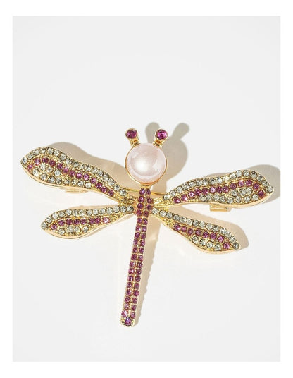 Barcs Petite dragonfly brooch BA02087PBPNKO in Pink