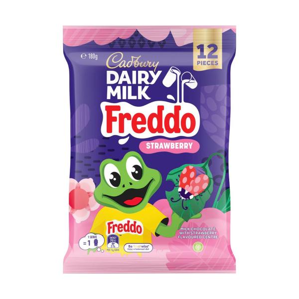 CADBURY DAIRY MILK CHOCOLATE FREDDO STRAWBERRY SHAREPACK 12 PACK 180G