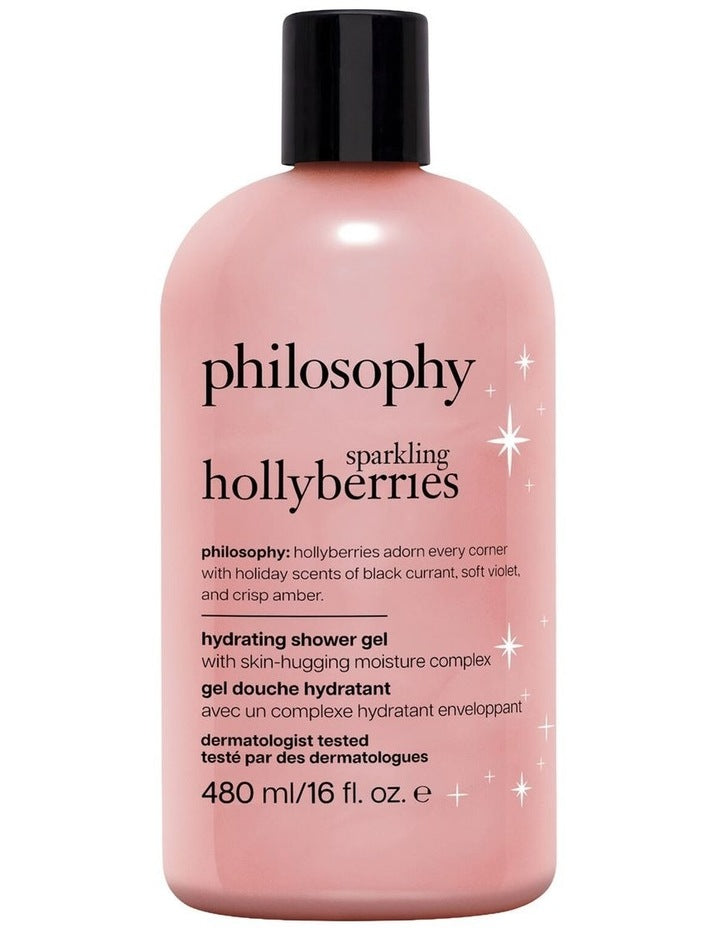Sparkling Hollyberries Hydrating Shower Gel, Bubble Bath, & Shampoo, 480ml