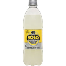 Solo Zero Sugar Original Lemon Soft Drink Bottle 600mL