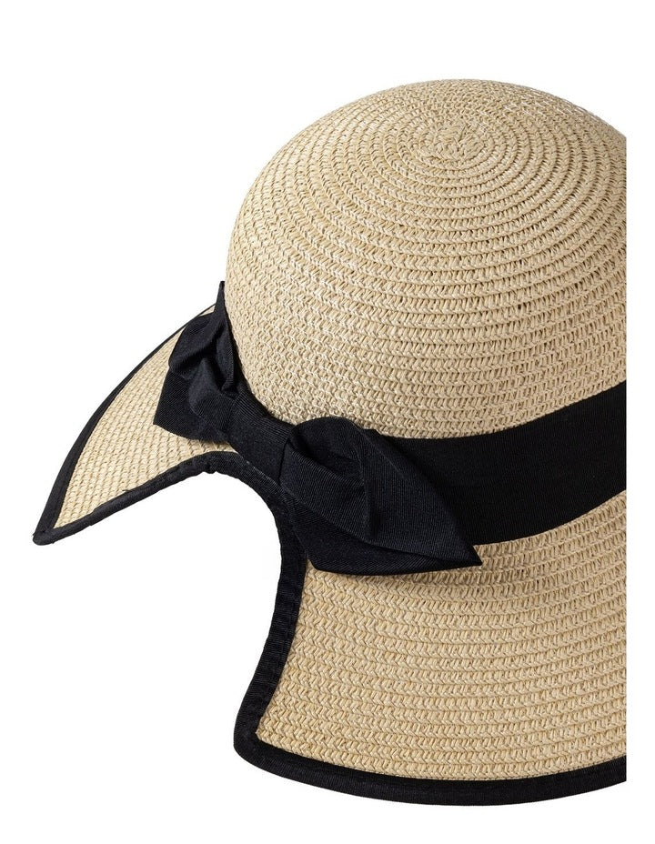 Gregory Ladner Sun Hat With Cutout And Bow HatGhcf007M In Sand