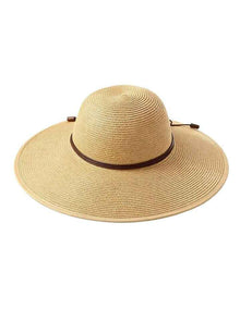 Gregory Ladner Wide Brim  Sunhat With Tie Ghcf009M In Natural