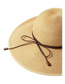 Gregory Ladner Wide Brim  Sunhat With Tie Ghcf009M In Natural