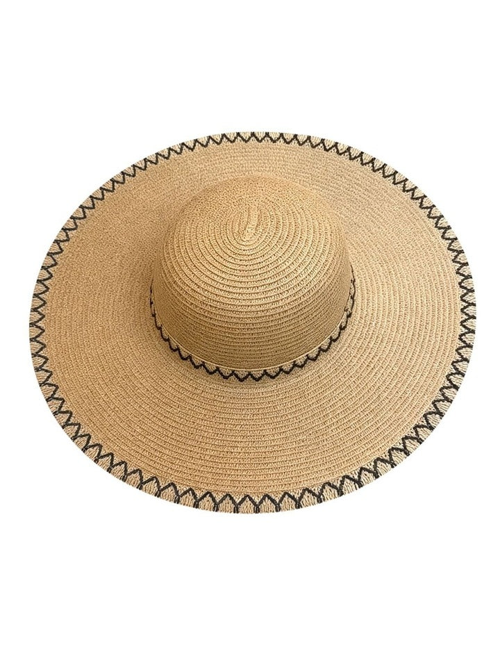 Gregory Ladner Wide Brim Sun Hat With Detailed Edge Ghcf014M In Natural