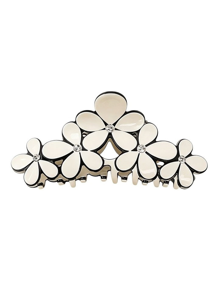 Gregory Ladner Floral Hair Claw Ghaf027M In Ivory