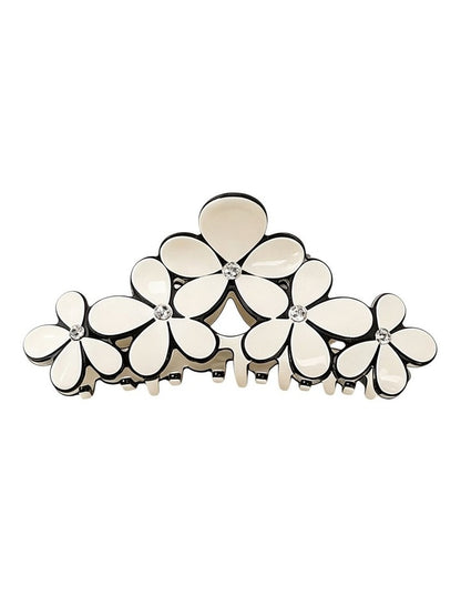 Gregory Ladner Floral Hair Claw Ghaf027M In Ivory