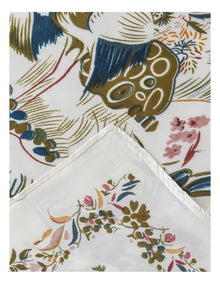 Gregory Ladner Oblong Floral Scarf Gnkf015M In Ivory