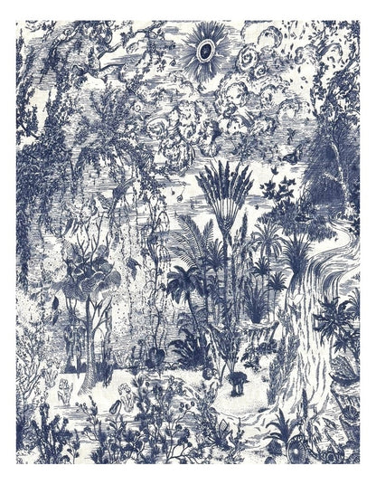 Gregory Ladner Botanical Print With Border Gnkf025M In Blue