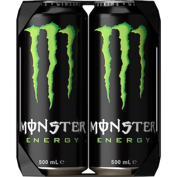Monster Energy Green Cans 500mL x 4 pack