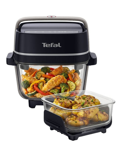 Crisp & Go Portable Glass Air Fryer in Black FB7018