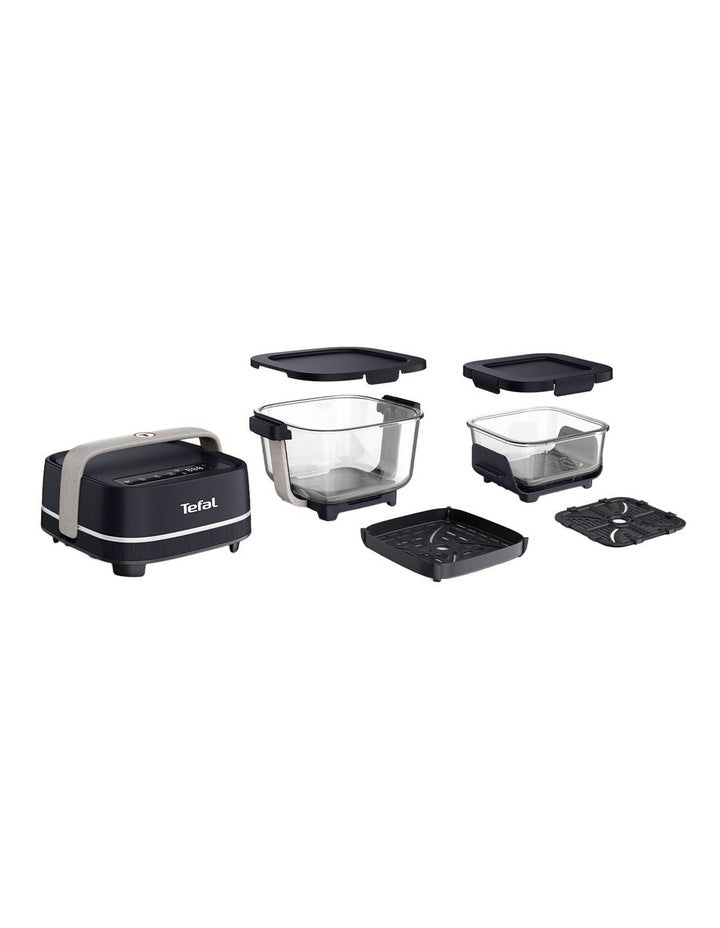 Crisp & Go Portable Glass Air Fryer in Black FB7018