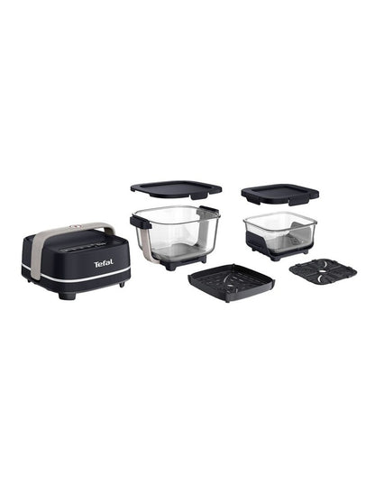Crisp & Go Portable Glass Air Fryer in Black FB7018