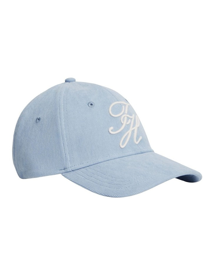 Logo Embroidery Corduroy Baseball Cap in Blue