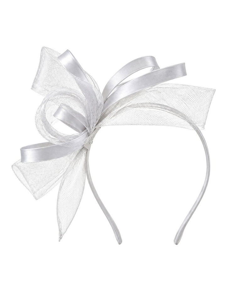Gregory Ladner Fascinator in White