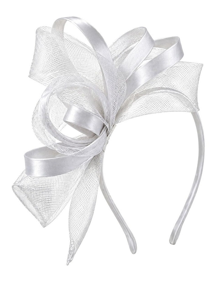 Gregory Ladner Fascinator in White