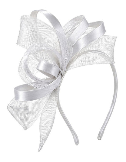 Gregory Ladner Fascinator in White