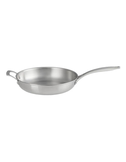 Essentials 3-Ply 28cm Frying Pan Uncoated with Helper Handle