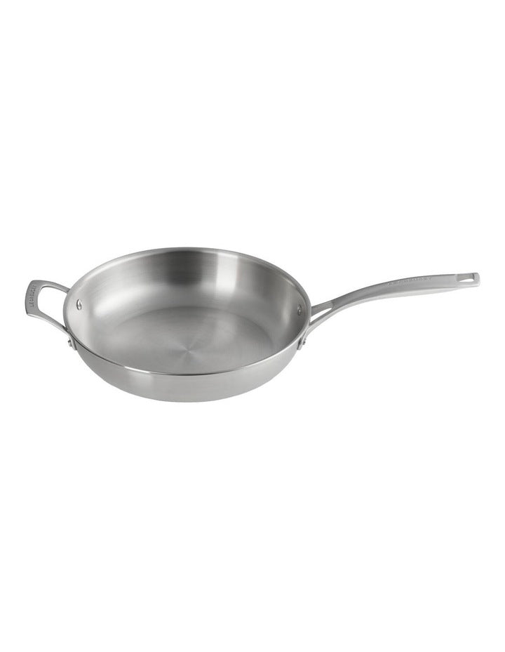 Essentials 3-Ply 28cm Frying Pan Uncoated with Helper Handle