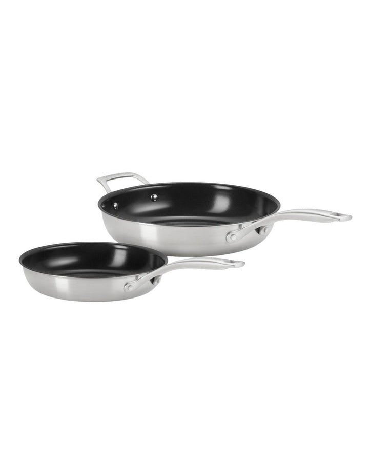 Essentials 3-Ply Frypan 2 Piece Set Non Stick 24/28cm