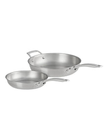 Essentials 3-Ply Frypan 2 Piece Set Uncoated 24/28cm