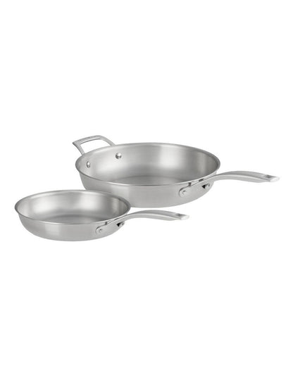Essentials 3-Ply Frypan 2 Piece Set Uncoated 24/28cm