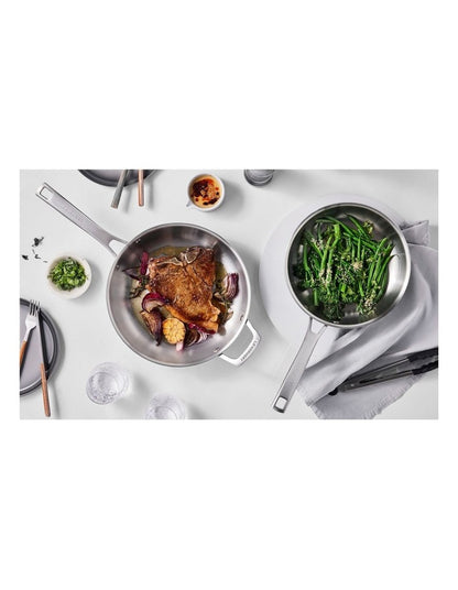 Essentials 3-Ply Frypan 2 Piece Set Uncoated 24/28cm