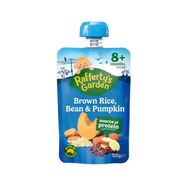 RAFFERTYS GARDEN BROWN RICE BEAN & PUMPKIN 8MTHS 120G