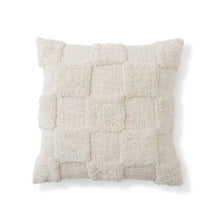 50cm Check Cotton Cushion Cover - Beige