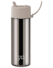 20oz/595ml Stainless Steel Reusable Bottle with Flip Straw Lid Moon Dust Chrome