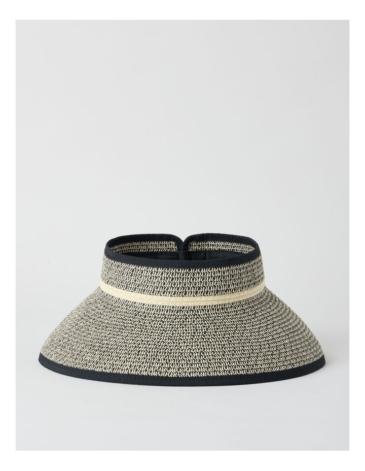 Roll Up Visor in Black and White