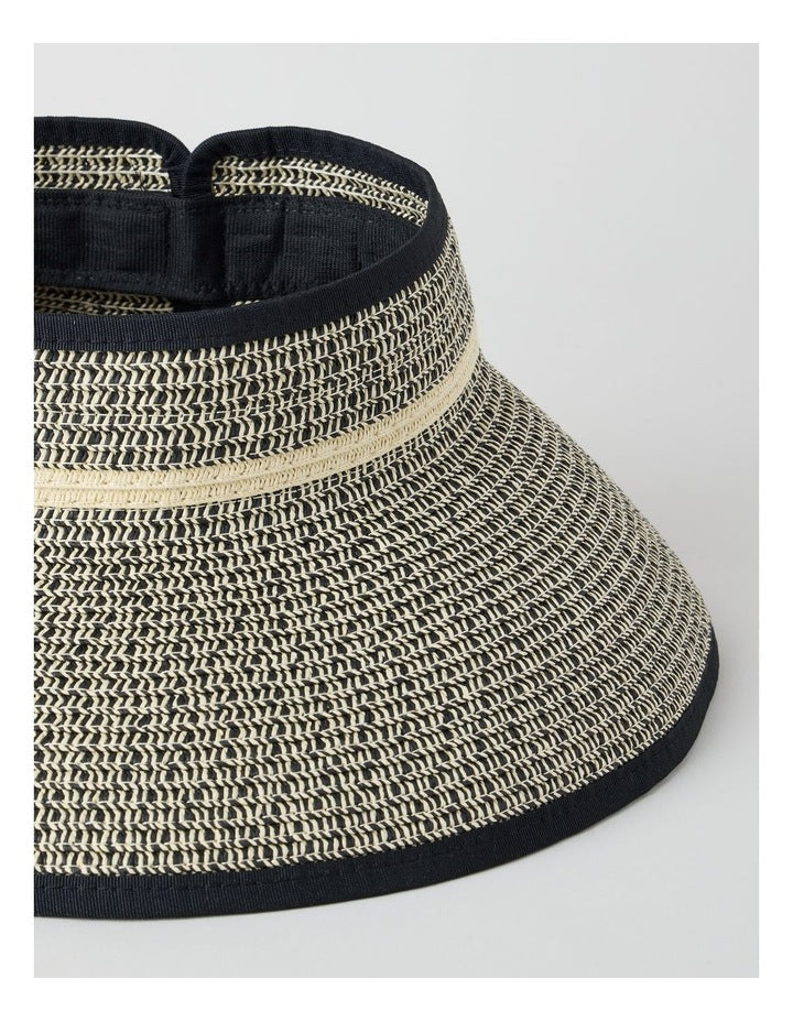 Roll Up Visor in Black and White