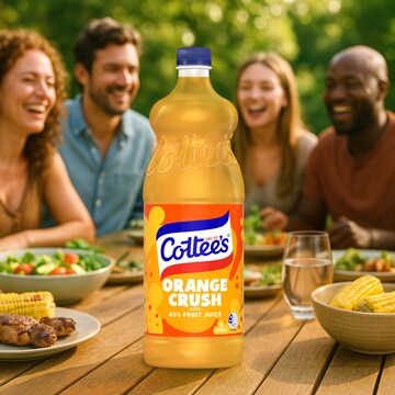 Cottee's Orange Cordial Orange Crush with 40% Fruit Juice 1L