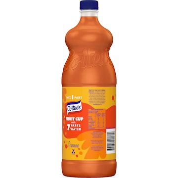 Cottee's Fruit Cup Cordial with 40% Fruit Juice 1L