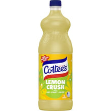Cottee's Lemon Cordial Lemon Crush With 40% Fruit Juice 1L
